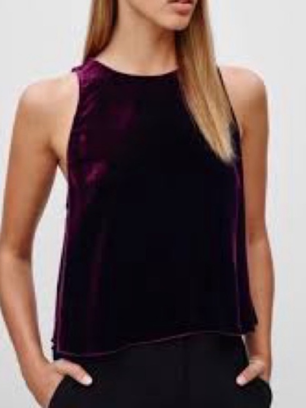 Wilfred Velvet Burgundy Top